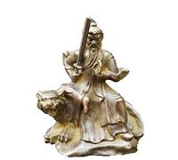 Feng Shui Antique Bronze Antique Miscellaneous Collection Copper Zhao Gongming Statue Feng Shui Small Ornaments
