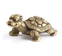 Feng Shui Antique Copper turtle small Ornaments Bronze Sculpture is a longevity turtle Hand piece old and old things Miscellaneous Pieces