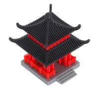 Feng Shui， Antique Pavilion Decorations Garden Pavilion Statues for Aquarium Statue for Home Decor Miniature Landscape Ornament Tabletop Display