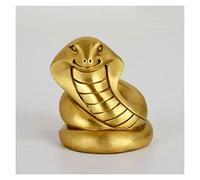 Feng Shui Art Decorative Brass Zodiac Ornaments Snake Small Sculptures Figurines Desktop Ornaments Crafts Ornament Figurine (Size : 5.5x5.5x7 cm)