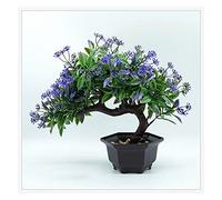 Feng Shui， Artificial Potted 11 Inch Artificial Bonsai Tree Fake Plant Faux Potted Plant Desk Display Fake Tree Pot