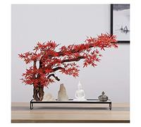 Feng Shui， Artificial Trees Simulation Maple Leaf Bonsai Ornaments Living Room Office Porch Aisle Potted Micro Landscape Ornaments Potted plants