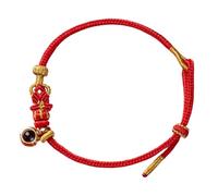 Feng Shui Auspicious Knot Bracelet - Buddha Talisman for 12 Zodiac Signs - Red Cord Amulet for Luck and Prosperity(Ox Tiger)