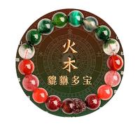 Feng Shui Beads Bracelet Pixiu for Women Five Elements Wealth Good Luck Jewelry Spiritual White Crystal Citrine Gold Obsidian Natural Stone Chakra Beaded Bangle for Healing Protection Positive Energy