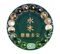 Feng Shui Beads Bracelet Pixiu for Women Five Elements Wealth Good Luck Jewelry Spiritual White Crystal Citrine Gold Obsidian Natural Stone Chakra Beaded Bangle for Healing Protection Positive Energy