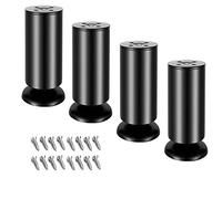 Feng Shui， Bed Legs Support 4 PCS Telescopic Table Legs Bed Leg Support Frame Round Furniture Leg 0-15mm for DIY Furniture,black-25CM(9.8IN) (Black 10CM(3.9IN))