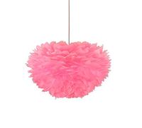 Feng Shui， Bedroom Chandelier for Girls,Led Ceiling Light Lamp Pink Feather,Modern Pendant Lighting Kitchen Island Dining Room Commemoration Day vision