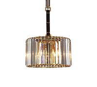 Feng Shui， Bedside Chandeliers,Bedroom Bar Lamps,Leather Restaurant Chandeliers,E14 Nordic Postmodern Luxury Light Crystal Chandeliers-Gold Circle 20 * 25cm Household faucets