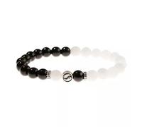 Feng Shui Black Obsidian Lava Howlite Alloy Wealth Bracelet lry Gift-#4