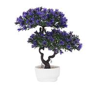 Feng Shui Bonsai Simulated Artificial Flower Plants Potted Ornament Pine Bonsai Desktop Fake Flower Decoration Plastic Flowers Decoration Artificial Bonsai Tree