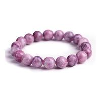 Feng Shui Bracelet - 5A Brazilian Plum Blossom Purple Tourmaline Beaded Chakra Gemstone Amulet for Women - Healing Jewelry for Love, Money, and Luck(10mm)