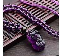 Feng Shui Bracelet,Crystal Amulet Bracelet Prosperity Stretch Bangle 3A Amethyst Talisman Gemstone Attract Money Academic Career Good Luck for Men Women Collection