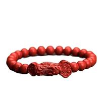 Feng Shui Bracelet,Feng Shui Pi Xiu Bracelet Red Cinnabar Crystal Piyao Ruyi Prosperity Amulet Quartz Bracelet Chakra Strong Talisman Attract Money Yang Energy Good Luck(Purple,6m