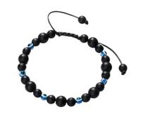 Feng Shui Bracelets Handmade Natural Tiger Eye Stone Onyx Black Lava Beads Bracelet Adjustable Bangles Lucky