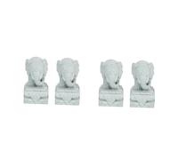 Feng Shui bracket light 2 Pairs Small Object Ornament Solar Animals Succulent Terrarium Outdoor Cement Statues Urn Outdoor Sculpture Animal Garden Ornaments Figurines Elephant Light Grey Sandstone