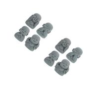 Feng Shui bracket light 3sets Little Monk Ornaments Fish Decor Tabletop Statue Craft Figurine Craft Statue Fish Tank Decor Tabletop Sculpture Buddha Statue Outdoor Desktop Figurine Decor Resin Grey