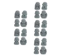 Feng Shui bracket light 3sets Little Monk Ornaments Fish Decor Tabletop Statue Craft Figurine Craft Statue Fish Tank Decor Tabletop Sculpture Buddha Statue Outdoor Desktop Figurine Decor Resin Grey