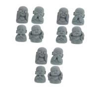 Feng Shui bracket light 3sets Little Monk Ornaments Fish Decor Tabletop Statue Craft Figurine Craft Statue Fish Tank Decor Tabletop Sculpture Buddha Statue Outdoor Desktop Figurine Decor Resin Grey