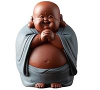 Feng Shui bracket light Buddha Ornament Figurine, 9.4 Inch Small Laughing Buddha Statues Sculptures Ceramic Buddha Statue Home Decor Ornament Garden Buddha Statue(B) wall lamp