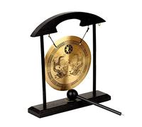 Feng Shui Brass Gong 8.26inch/21cm Desktop Gong Copper Zen Chinese Table Gong Hand Gong For Housewarming Home Decor Oriental Chinese Mysterious Decor Gifts