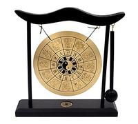 Feng Shui Brass Gong Desktop Zen Art for Fortune + Free Red String Bracelet