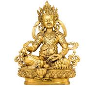 Feng Shui Brass Statue Ornament God of Wealth Indian Buddha Figurines Wealth And Good Luck Home Office Decoration,Brass