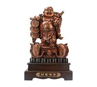Feng Shui Buddha Ornaments for The Home,Laughing Buddha Figurines Home Office Decoration Bless Prosperity And Wealth for Gift,A,Large