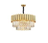 Feng Shui， Chandelier Modern K9 Crystal Chandelier Lighting Flush Mount Led Ceiling Light Fixture Pendant Lamp for Dining Room Bathroom Bedroom Livingroom-Bronze 60cm(24inch) Commemoration Day vision
