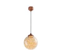 Feng Shui， Chandeliers, Modern Led Hangifixture, Mid Century Spherical Light, Decolightiwith Adjustable Height,D for Diniroom Kitchen Island Bar Bedside/Amber/a