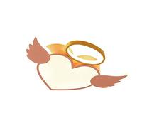 Feng Shui， Children's Room Ceiling Lights Flush Mount Heart-Shaped Ceiling Acrylic shade Chandelier Princess Room Lighting for Girls,50cm-32W
