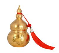 Feng Shui Chinese Brass Wu Lou Gourd,Statue Home Decoration Ornaments,Fortune Protection,Bring You Good Luck,Safty,Healthy,Wealth,Success(Red)