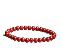 Feng Shui Cinnabar Bracelet - Natural Stone Good Fortune Amulet for Wealth & Prosperity | Reiki Chakra Crystal Quartz Jewelry for Men & Women(10mm)