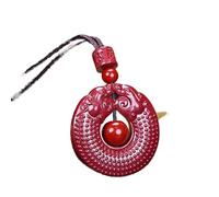 Feng Shui Cinnabar Necklace Pi Xiu Good Luck Wealth Necklace Feng Shui Amulet Necklace for Women Men Attract Health Wealth Money Feng Shui Jewelry, Red