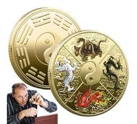 Feng Shui Coin - Lucky Metal Coin of the Great Divine Beasts - I Ching Coin, Ancient Memorial Artifact for Family and Friends, Perfect