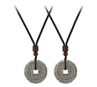 Feng Shui Coins Necklace, Coins Necklace Silver, Feng Shui Necklace for Wealth Good Luck, Chinese Lucky Coin Necklace, for Woman and Men (2pcs)