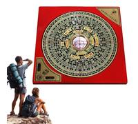 Feng Shui Compass | Chinese Feng Shui Decoration Lo-Pan Compass | Portable Retro Yang Ba Alloy Luo Pan Compass for Office Home
