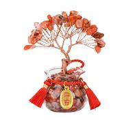 Feng Shui Crystal Money Tree with Stone Tree, Southern red Agate