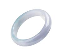 Feng Shui， Damas Jade Bangle, Purple Color Jade Bangle para Mujeres, Brazalete de Jade Medio Ancho, para Madre, para Novia, con Caja de joyería, 54-64 mm, púrpura-60 mm