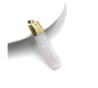 Feng Shui Decorate 1pc Random Natural Selenite Stick Raw Pendant Crystal Necklace Quartz Stone Gift Gypsum Crafts Raw Rough Natural Lucky Jewelry Stone Possesses Im Home Collections ( Color : 1pc Rand