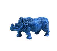 Feng Shui Double Horn Blue Rhinoceros Statue to Anti Burglary W Free Fengshuisale Red String Bracelet J2095