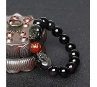 ,Feng Shui Double Piyao Wealth Prosperity Rainbow Obsidian Talisman Stone Stretch Bangle Attract Money Fortune Luck,Red Tiger Eye
