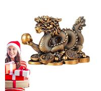 Feng Shui Dragon Money - Lucky Dragon Figurine and Decoration | Elegant Dragon Statue Sculpture for Prosperity | Perfect Feng Shui Home Craft | Adds Charm and Wealth Enhancement to Any Space