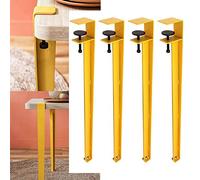 Feng Shui， F-Shape Table Clamp Legs,4X Adjustable Metal Table Legs,Iron Furniture Legs,for DIY Coffee Table Dining Desk Console No Drill Table Legs,Includes Protection Pad & Allen Key (40cm,Yellow)