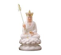 Feng Shui Feng Shui Ornaments Artificial Jade Buddha Statue Exquisite Chinese TangSeng Buddha Statue Feng Shui Gift Living Room Office Decorations Lifelike Ksitigarbha Statue God of Fortune (Size :