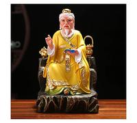 Feng Shui Feng Shui Ornaments God Medicine King Buddha Statue Chinese Style Buddha Home Office Decoration Tabletop DecorHand-carved Good Lucky Gifts (Blue/Gold) God of Fortune (Color : Gold, Size :