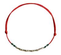 Feng Shui,Feng Shui Silver Anklet Red String Lucky Handmade Tibetan Buddhist Chinese Good Luck Anklet Adjustable Unisex(Red,)