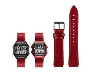 Feng Shui， Fit for Casio G-Shock AE-1200WH/1300/1000/A159/A158 AQ-S810W MRW-200H Band Genuine Leather Strap Men's Retro WatchBand Bracelet 18mm