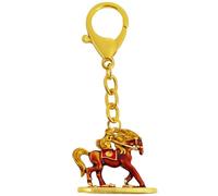 Feng Shui Fly On Monkey On Horse Good Wealth and Vitality Amulet Talisman Keychain