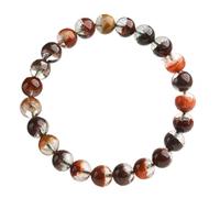 Feng Shui Fortune Crystal Bracelet - Natural Four Seasons Phantom Quartz for Prosperity, Money, and Good Luck Amulet(Melaleuca,8MM)
