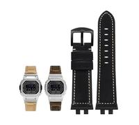 Feng Shui， Genuine Leather Watch Strap fit for G-SHOCK fit for Casio GMW-B5000 Small Silver Bar Men's Soft Comfortable Watchband Accessories 22mm